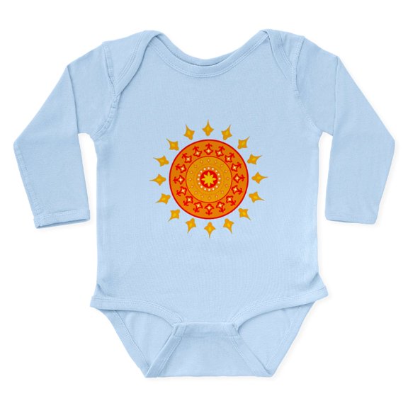 CafePress - Sun Chakra Long Sleeve Infant Bodysuit - Long Sleeve Cotton Baby Bodysuit
