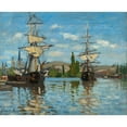 thumbnail image 3 of Monet, Claude 24x20 Black Modern Framed Museum Art Print Titled - Ships Riding on the Seine at Rouen, 3 of 5