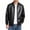 (NEW29)Black, variant on Men's Vintage Collar Jacket with Front Zipper Casual Distressed Faux Leather Coat for Fall Versatile Outerwear for Daily Look