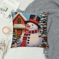 thumbnail image 2 of GOSMITH Throw Pillow Cover Home Decor Snowman Bird House Christmas Winter Pillow Case Decorative Cushion Couch Sofa Pillowcase, 2 of 5