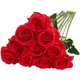 thumbnail image 1 of Ramo de rosas de seda artificial Nubry, 10 unidades (rojo), 1 of 7