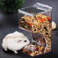 thumbnail image 1 of Hamster Rabbit Hedgehog Food Dispenser Acrylic Clear Automatic Feeder Pet Supply, 1 of 10