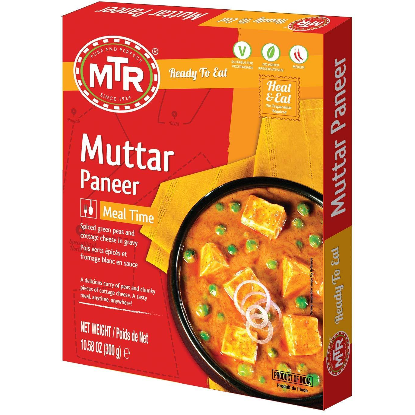 Pack Of 5 MTR Ready To Eat Muttar Paneer 300 Gm (10.58 Oz