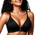 thumbnail image 2 of Hkoxplj Bra for Women Front Closure Wireless Deep V Neck Racerback No Underwire Bralette Seamless Comfort T Shirt Bra with Gel Support Adjustable Straps Breathable Everyday Bra for Daily Wear, 2 of 7