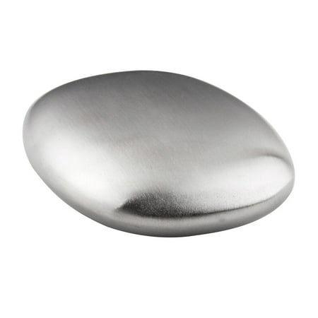 

Stainless Steel Kitchen Soap Metal Oval Shape Odor Remover Bar Soap
