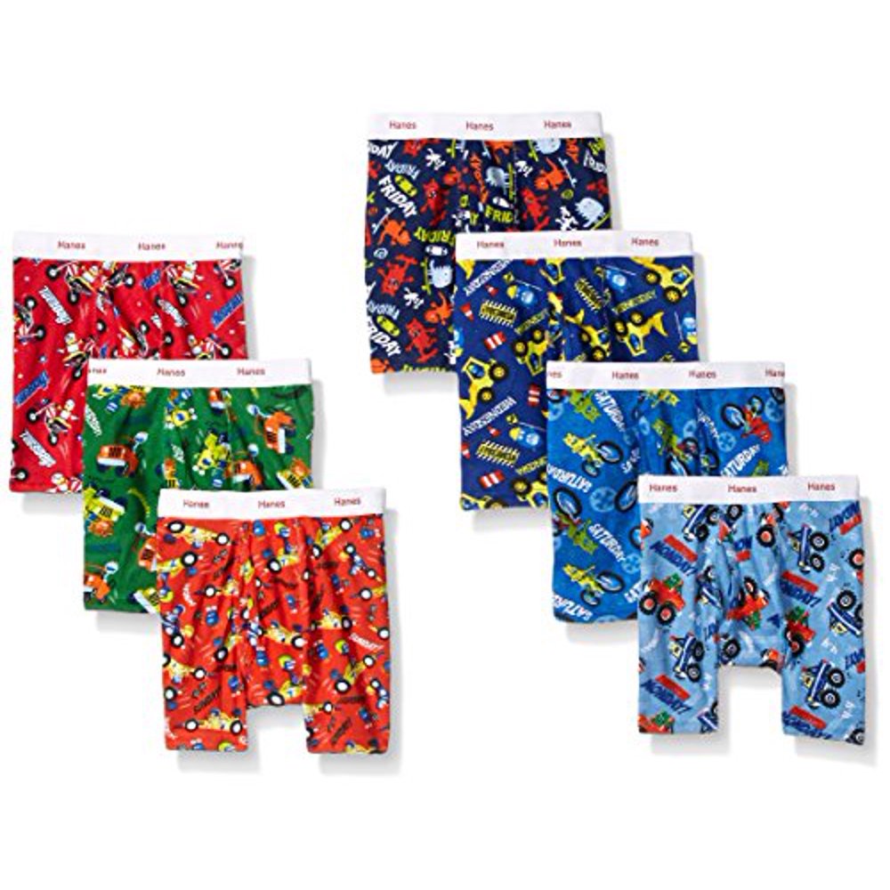 Hanes Hanes Toddler Boys' Boxer Brief Underwear, 7 Pack (Toddler Boys