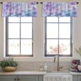 thumbnail image 4 of LALILO Kitchen Curtain Valance Triangle Watercolor Artwork Rod Pocket Window Curtain 52"x 18" Set of 2, 4 of 7