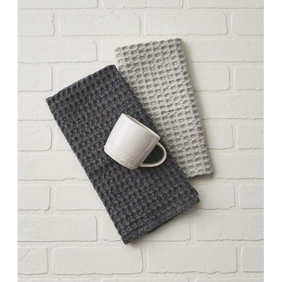 Waffle Weave Dishtowels - Sterling Set of 2 - Park Designs