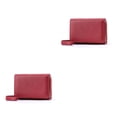 thumbnail image 2 of Carteras De Moda Sonducket Mujer Tarjetero Corto De Piel Sintética Con Cremallera Monedero Multitarjeta AntlerDecor Rojo 2Conjunto, 2 of 6