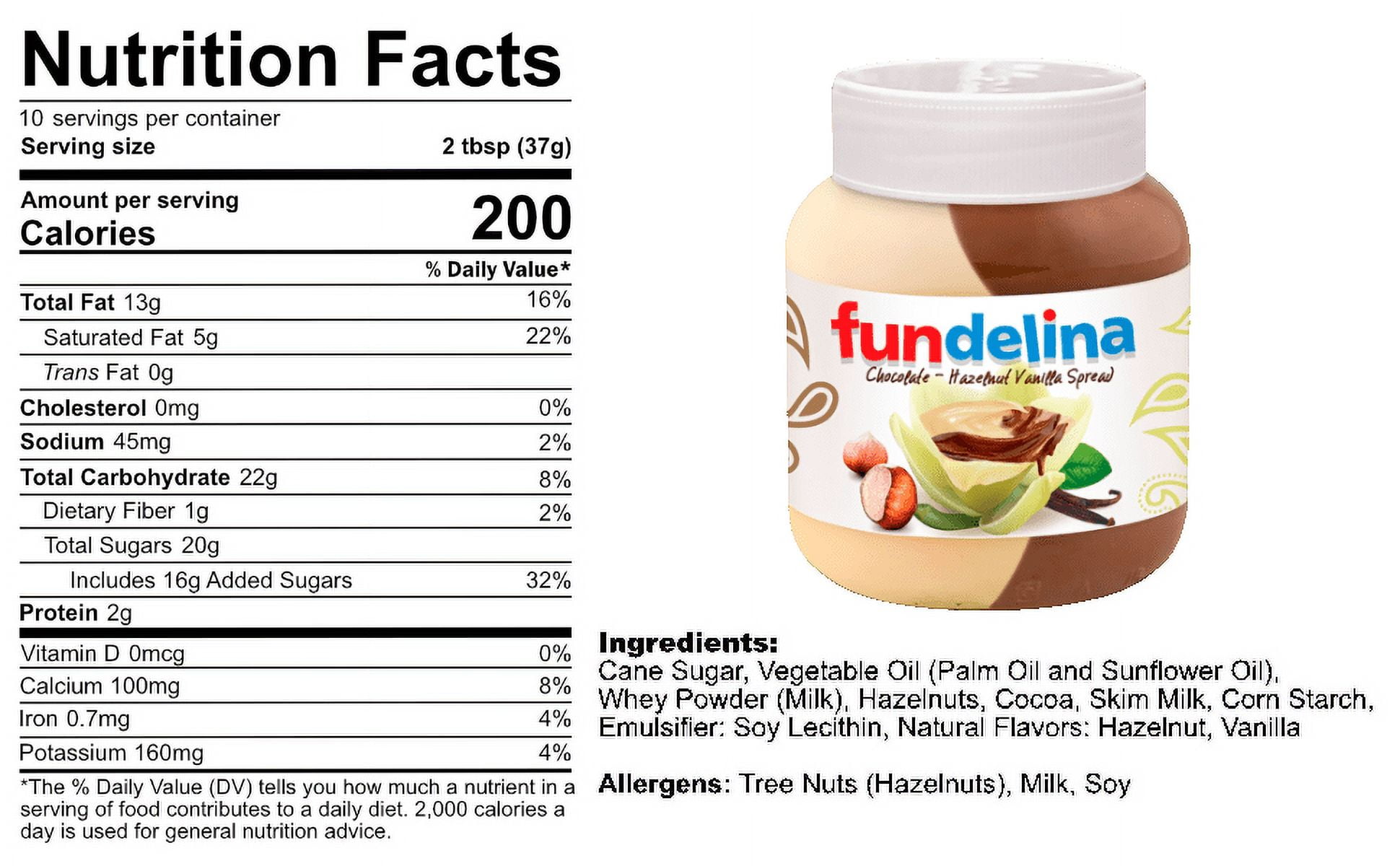 Fundelina Hazelnut Spread Multi pack with Strawberry, Banana and Vanilla