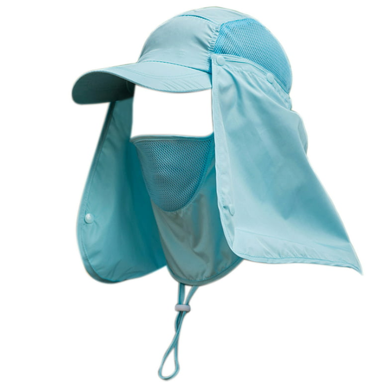 SPRING PARK Sun Cap Fishing Hats with Face Mask Baseball Caps UV Protection  Visor Caps Windproof Flap Cover