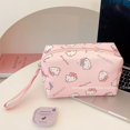 thumbnail image 1 of Bonita bolsa de cosméticos con estampado de Hello Kitty, bolsa de cosméticos portátil de gran capacidad con forma de corazón para niña, bolsa de lavado portátil, bolsa de almacenamiento, 1 of 5