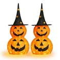 thumbnail image 3 of Clearance Under $40 Cute Halloween Outdoor Decorations Up Halloween Pumpkin Decorations Light Up Pumpkins With Pre Lit 100 Leds For Porch Yard Patio Orange, 3 of 8