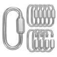 thumbnail image 1 of Uxcell M5 1.6" 304 Stainless Steel Quick Link Chain Connector, D Ring Chain Hooks 648 LBS Capacity 10 Pcs, 1 of 7