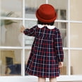 thumbnail image 5 of Inknowing Vintage Plaid Long Sleeve A-line Dress with Bow for Toddlers Girls Sizes 18M-5T, 5 of 6
