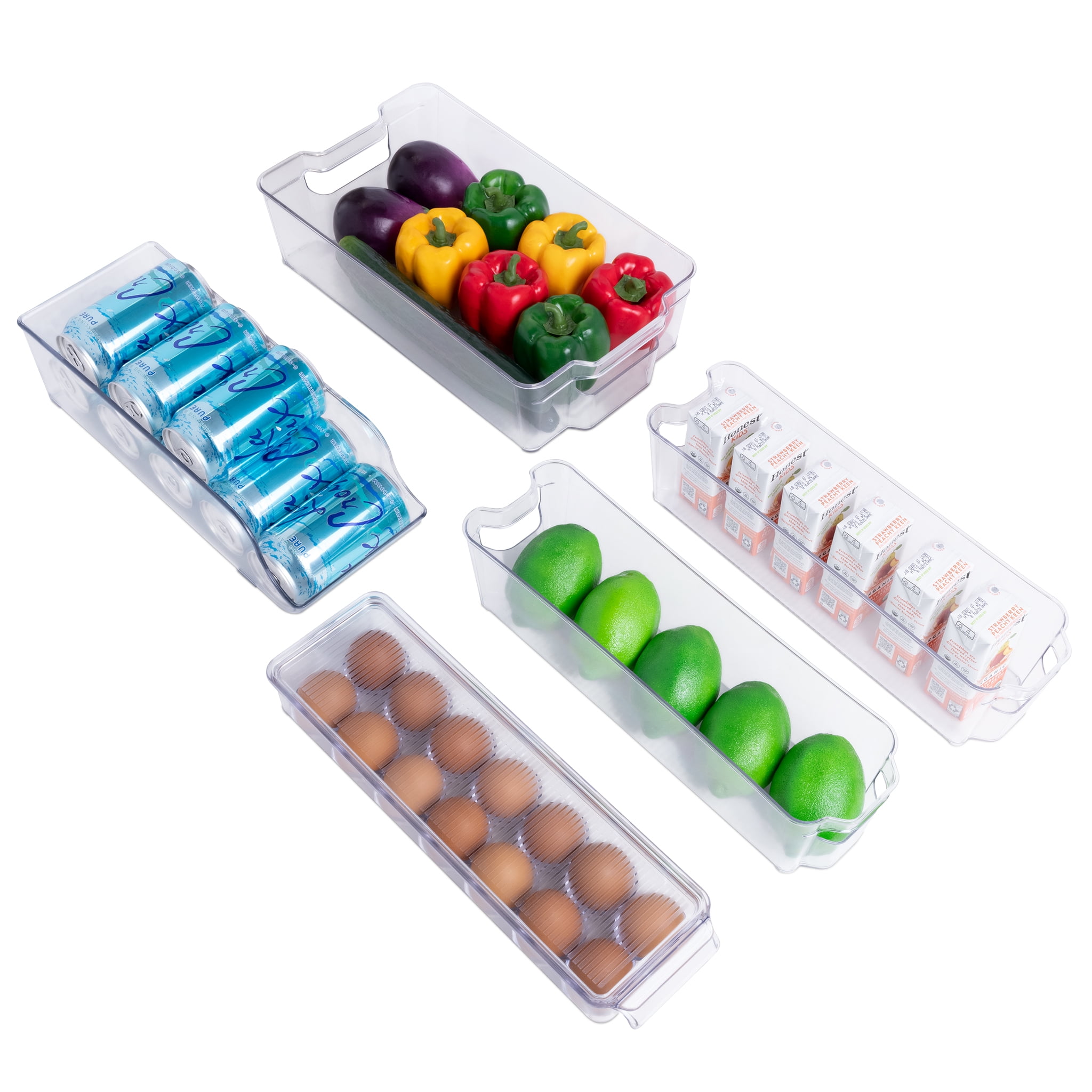 Smart Design 5- Piece Fridge and Freezer Storage Bins