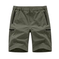 thumbnail image 3 of Zimjoy Men's Hiking Cargo Shorts Lightweight Outdoor Shorts Quick Dry Golf Camping Casual Fishing with Zipper Pockets Army Green L, 3 of 5