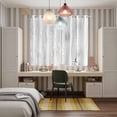 thumbnail image 4 of Simple Line Wooden Texture Kitchen Curtains Window Panels, Modern Striped Insulated Window Treatment Curtain, Grommet Curtains for Bedroom/Living Room/Bathroom, 2 Piece 42"Wx63"L, 4 of 8