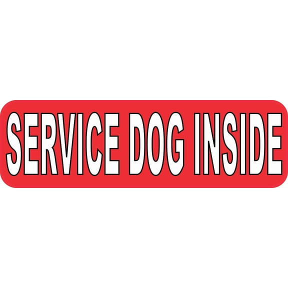 10in x 3in Service Dog Inside Sticker