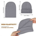 thumbnail image 2 of Otqutp Sun Headwear for Beanie Hat for Men Women Thick Knit Winter Warm Hat Soft Beanie Cap Unisex Slouchy Ski Watch Cap for Outdoor Cold Weather(G,One Size), 2 of 6
