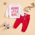 thumbnail image 2 of Bainana Christmas Kid'S Outfits Set Long Sleeve Letter Print Sweatshirt Pants 2 Pieces Clothes Set Toddler Boys Girls Fashion Party Wear, 2 of 6