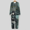 thumbnail image 6 of Demon Slayer Muichiro Tokito Unisex Onesie Pajamas Zipper Jumpsuit Hooded One Piece Sleepwear for Family Mens Womens, 6 of 8