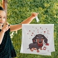 thumbnail image 3 of Valentines Day Dog 2 PCS Hand Towels for Bathroom, Cute Dachshund Kitchen Towel Ultra Soft and Absorbent Decorative Fingertip Face Bath Towels for Spa & Hotel, 28.3"x 14.4", 3 of 5