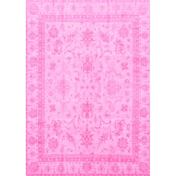 Ahgly Company Indoor Rectangle Oriental Pink Traditional Area Rugs, 2' x 5'