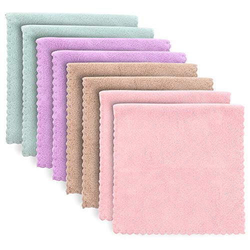 Super Soft Burp Cloths 8 Pack - Thick - Extra Absorbent - Perfect Size Large 20' by 10' - Light and Easy to Carry - Milk Spit Up Rags - Burpy Bib for Unisex, Boy, Girl - Multicolor
