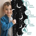 thumbnail image 3 of Blackout Kids Curtains,Black Moon Star Pattern Childrens Insulated Curtains Set Of 2,Bedroom Essentials,Toddler Room Decor 42x84in(106x213cm), 3 of 5