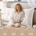 thumbnail image 5 of Eurhowing California King Size Headboard Pillow, Ergonomic Bed Rest Reading Pillow with Removable Plush Cover, Bed Gap Filler Back Support Cushion, Off-White, 5 of 9