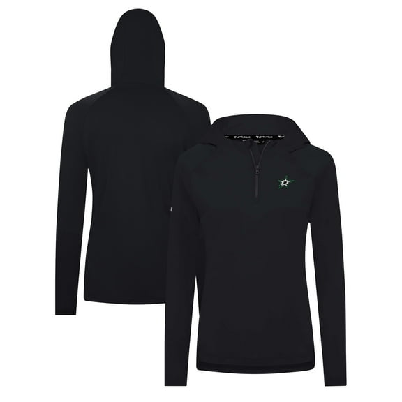Women's Levelwear Black Dallas Stars Raven Insignia Core Quarter-Zip Jacket