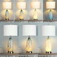 thumbnail image 6 of Cinkeda Coastal Glass Table Lamp Set of 2 with Nightlight USB A+C Ports AC Outlet Modern 3 Way Dimmable Touch Control Nautical Blue Nightstand Bedside Lamps for Living Room Bedroom, 6 of 9