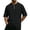 Black, variant on Men's Waffle Knit Henley T-Shirt Short Sleeve Raglan Sleeve Casual Pocket Tee
