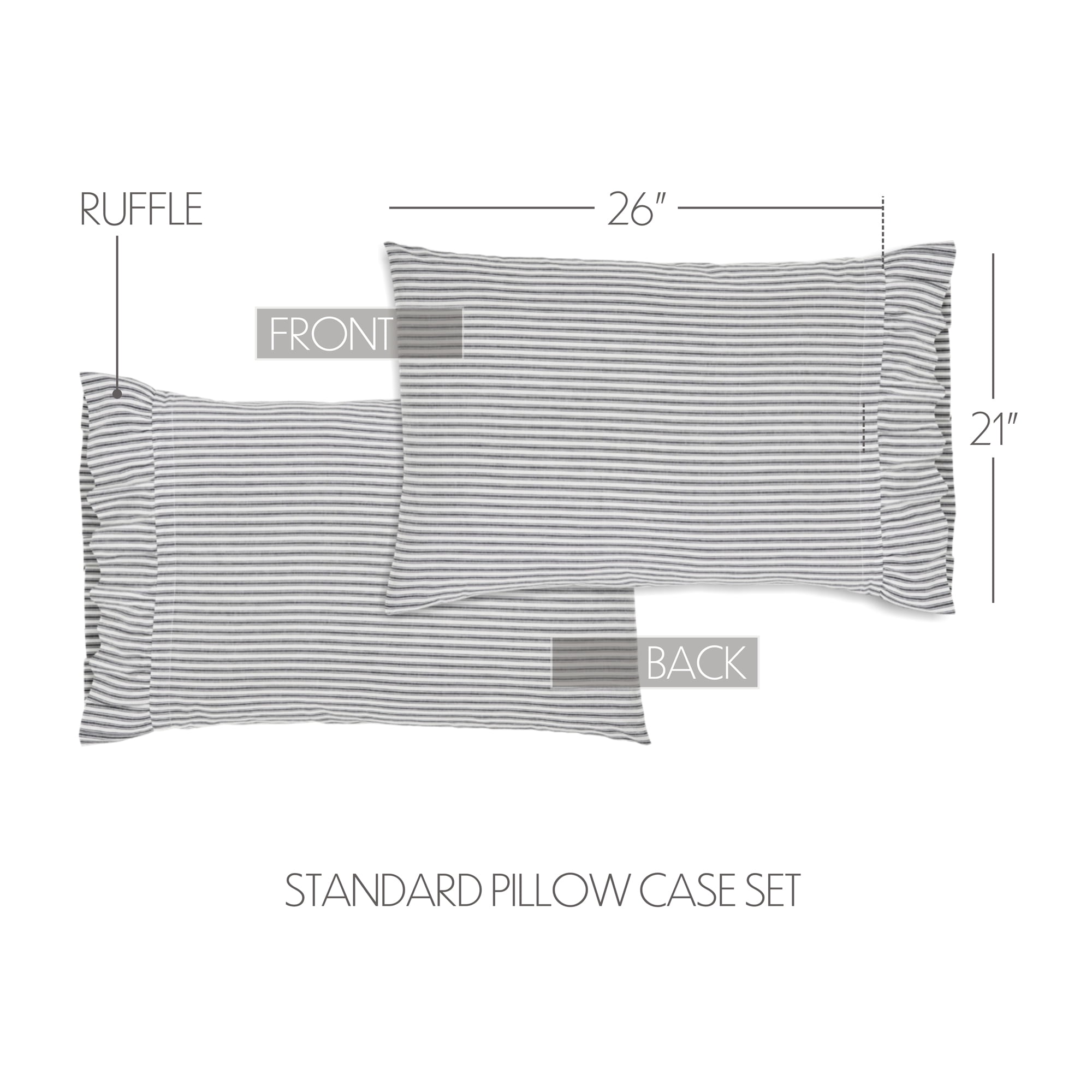 VHC Brands Sawyer Mill Black 5 Piece Queen Quilt Set (1 Queen Quilt, 2 Standard Shams, 2 Standard Pillowcase)