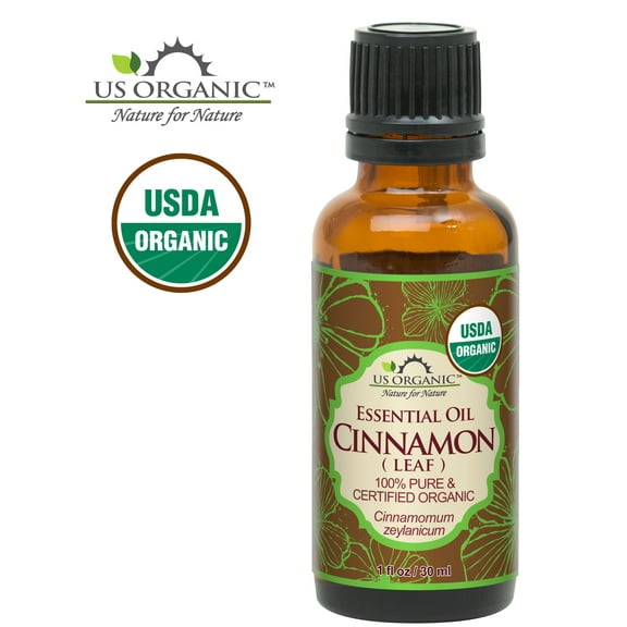 US Organic Cinnamon Leaf Essential Oil, 100% Pure Certified USDA Organic