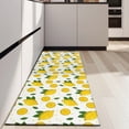 thumbnail image 4 of Yellow Lemon Fruit Slices White Pattern Kitchen Rug Mat,Kitchen Runner Rugs Non Skid Washable,Decorative Kitchen Floor Mats for Kitchen,Sink,Laundry,17"X47", 4 of 5