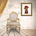 thumbnail image 3 of Fab Funky 26x32 Gold Ornate Wood Framed with Double Matting Museum Art Print Titled - Airedale and Baseball Cap, 3 of 4