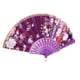 thumbnail image 5 of Abanico plegable estilo japonés con flores, ideal para cosplay, decoración del hogar y la sala de estar, 8 colores a elegir., 5 of 8