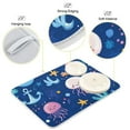 thumbnail image 3 of Yayeee Dish Drying Mat for Kitchen Counter 16"x18" Microfiber Absorbent Pad, Light Pink Jellyfish, 3 of 7