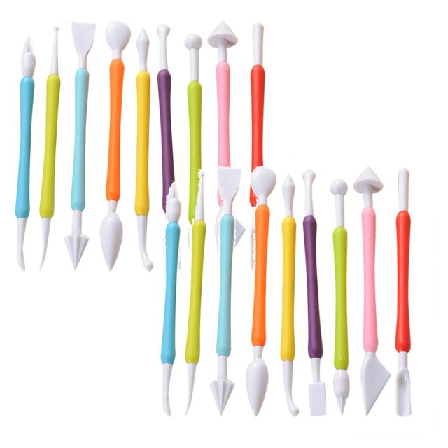 Oleegame 2 Pcs 9 Pcs Multicolore DIY Fondant à Gâteau & Pâte à Modeler Ensemble d'Outils de Décoration