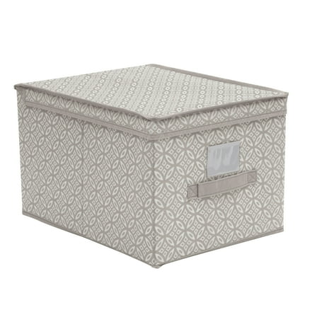 Simplify Boho Adult Large Printed Nonwoven Storage Box in Grey