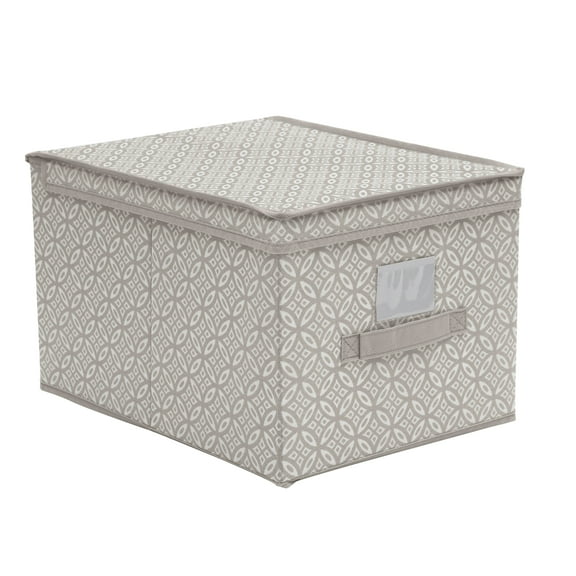Simplify Boho Adult Large Printed Nonwoven Storage Box in Grey