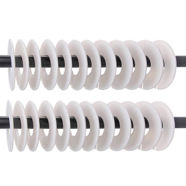 40 Pcs/set White Round Clothing Rack Hanger Size Dividers Closet Wardrobe Sales Shopping Mall Clothing Round Ring Size Dividers
