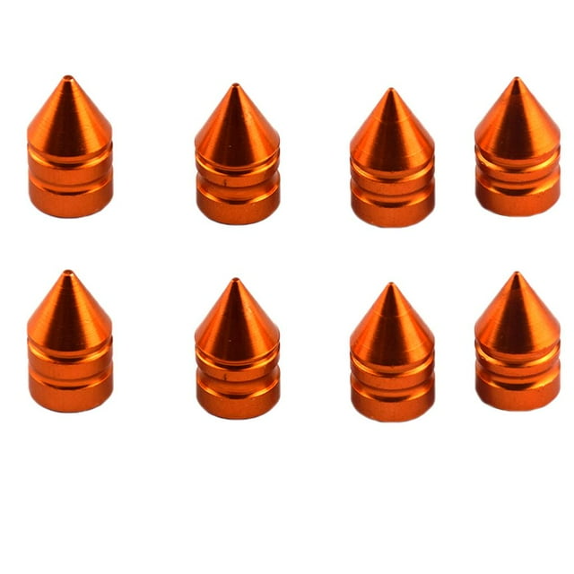 Tapas de válvula de neumático de aluminio Baoblaze 8 piezas para camión naranja