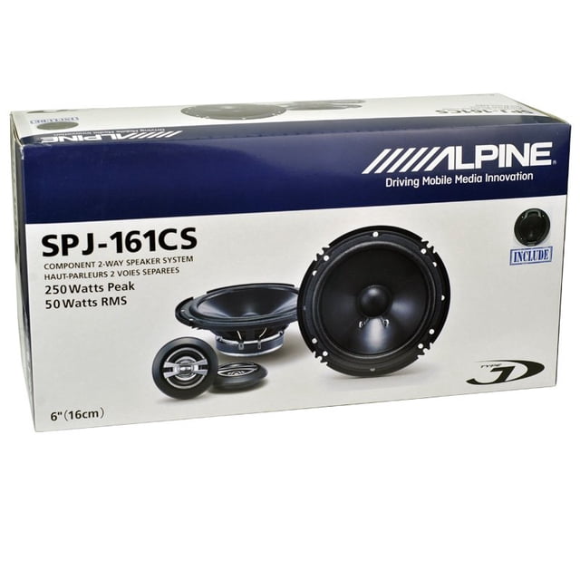 Parlante componente para audio de auto Alpine SPJ-161CS de 6" de 2 vías