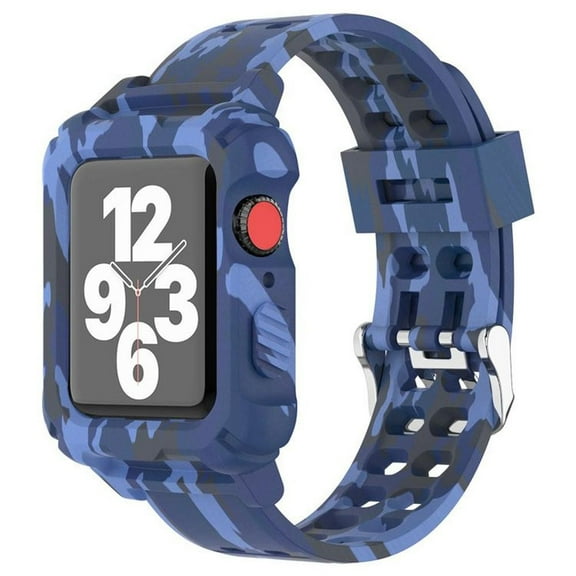 LEIXIUER Silicone Sport Bnad Compatible with Apple Watch Bands and Soft Case 41mm 40mm 38mm 45mm 44mm 42mm Women Men, Transparent Sport Wristbands and Bumper Cover for iWatch Series 9 8 7 SE 6 5 4 3 2