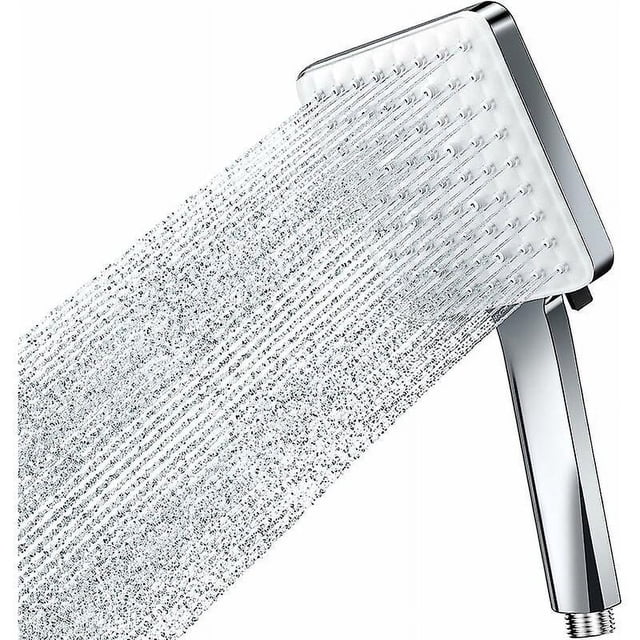 Alcachofa de ducha, alcachofa de ducha grande con 6 modos, alcachofa de ducha de mano de alta presión de acero inoxidable para baño y spa, alcachofa de ducha que ahorra agua (sin H