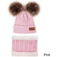 thumbnail image 3 of Conjunto de gorro y bufanda cálidos de invierno para bebés y niños pequeños - Gorro grueso y elástico con bufanda circular y calentador de cuello Ormromra LN-0944, 3 of 3
