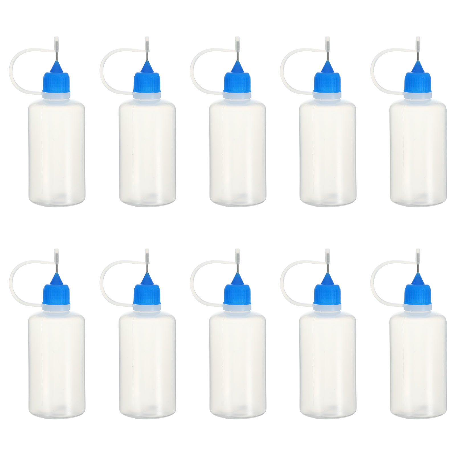 FRCOLOR 50 pcs Needle Tip Bottles Glue Dispenser Bottles Glue Bottles Needle Oil Bottles (50ml)